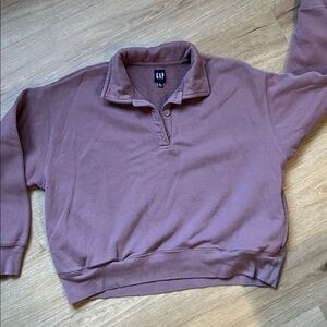 GAP Dusty Rose Collared Sweatshirt